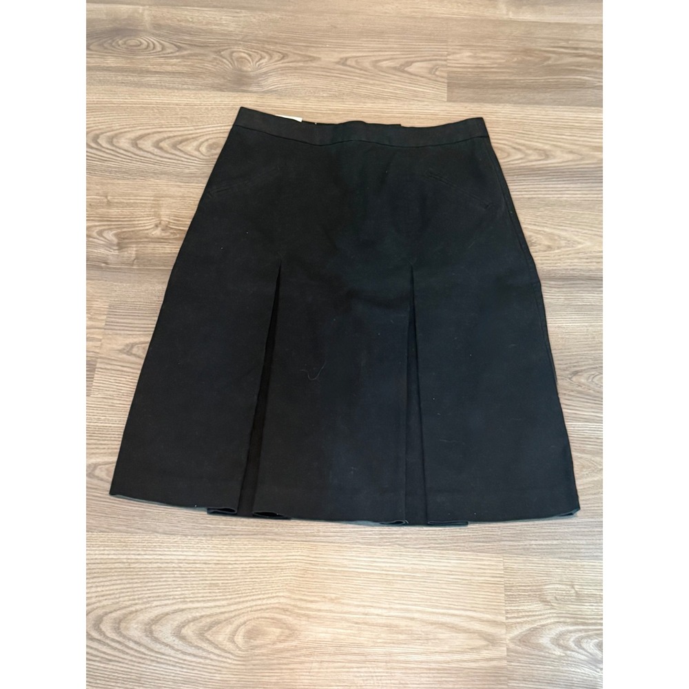 Gap Edition Black Stretch A-Line Pleated Knee Length Skirt Women's 4 NWT